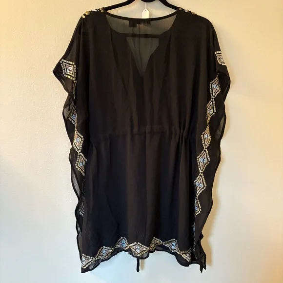 Raviya | Black Beaded Swim Coverup | Size Small - Picture 14 of 15